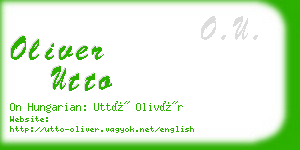 oliver utto business card